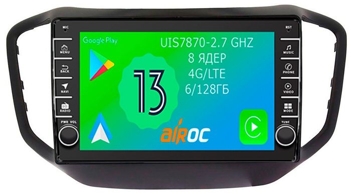Магнитола для Chery Tiggo 5 2014-2020 - Airoc AB-2103 (кнопки и крутилки), Android 13, Быстрая, SIM-слот, CarPlay
