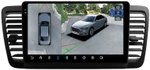Магнитола для Subaru Legacy 4, Outback 3 2003-2009 (левый руль) - FarCar BX3069M-360 монитор 9.5" 2K QLED на Android 13, 6Гб+128Гб, CarPlay, 4G SIM-слот, 4 камеры в комплекте