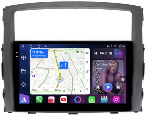 Магнитола для Mitsubishi Pajero 4 2006-2022 - FarCar BM1009M монитор 9.5" QLED на Android 14, TS10, 4+32Гб, CarPlay, 4G SIM-слот