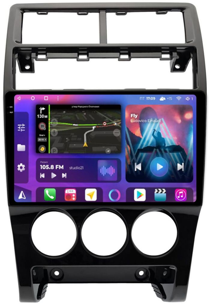 Магнитола для Lada Priora 2013-2018 - FarCar BM3018M-2K монитор 9.5" 2K QLED на Android 14, Быстрая, CarPlay, 4G SIM-слот