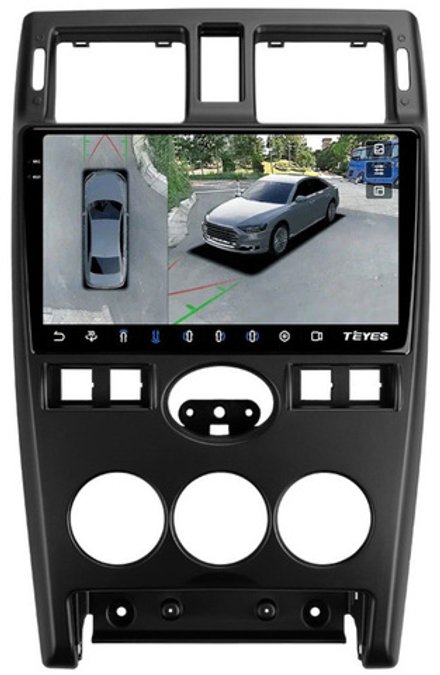 Магнитола для Lada Priora 2007-2013 (рамка черная) - Teyes CC3-2K-360 на Android 10, 2K QLED, 6Гб+128Гб, CarPlay, 4G SIM-слот, 4 камеры в комплекте