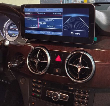 Магнитола для Mercedes-Benz GLK 2012-2015 NTG 4.5/4.7 - Parafar PF6111A138/128GLK монитор 10.25" на Android 13, 8Гб+128Гб, CarPlay, 4G SIM-слот