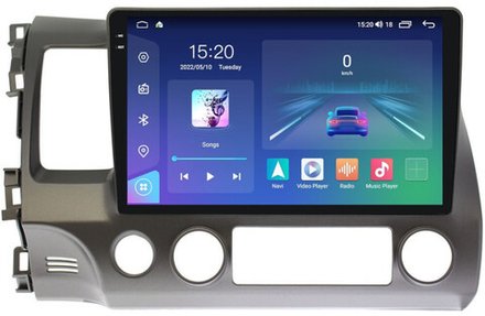 Магнитола для Honda Civic 8 4d 2005-2012 седан - Parafar PF044U2K на Android 13, QLED+2K, ТОП процессор, 8Гб+128Гб, CarPlay, 4G SIM-слот