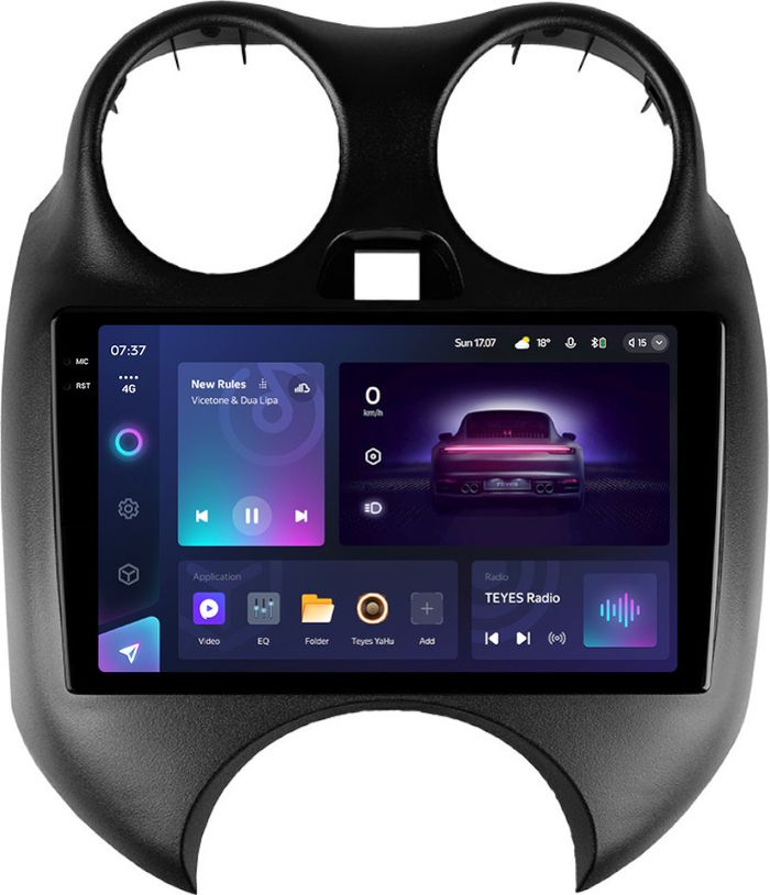 Магнитола для Nissan March K13 2010-2013 - Teyes CC3-2K монитор 9.5" 2K QLED на Android 10, Быстрая, CarPlay, 4G SIM-слот