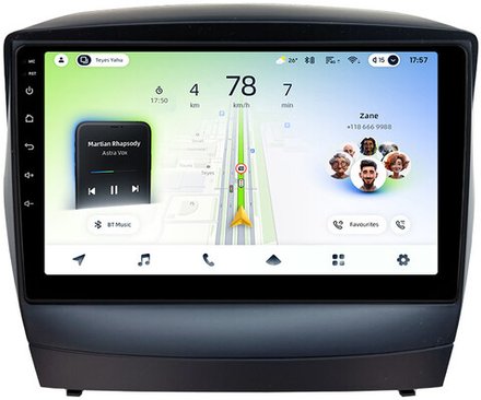 Магнитола для Hyundai iХ35, Tucson 2 2009-2015 (штатный усилитель) - Teyes CC4L монитор 9" IPS на Android 14, Snapdragon 662, CarPlay, 4G SIM-слот