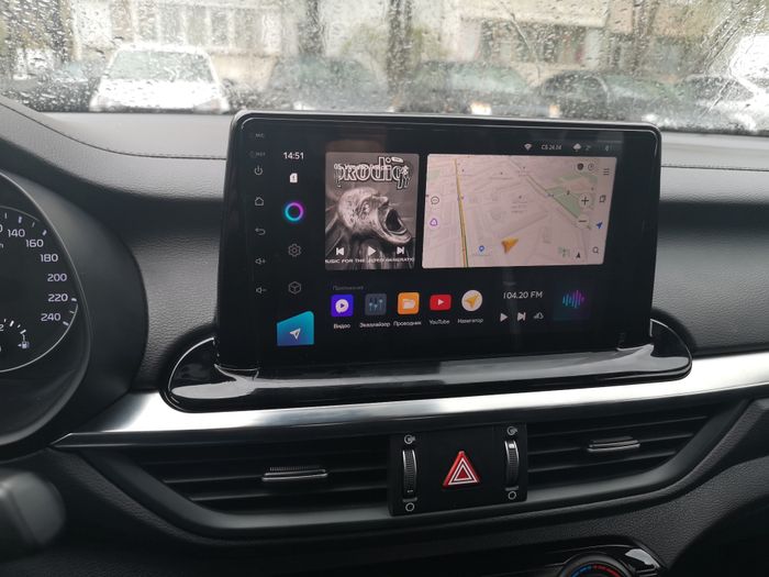 Магнитола для KIA Cerato 4 2018+ - FarCar 1142M монитор 9.5" QLED на Android 14, TS18, CarPlay, 4G SIM-слот