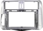 Магнитола для Toyota Land Cruiser Prado 150 2009-2013 (рамка серебро) - Teyes CC3-2K монитор 13", QLED+2K, Android 10, Быстрая, 4G SIM-слот, CarPlay