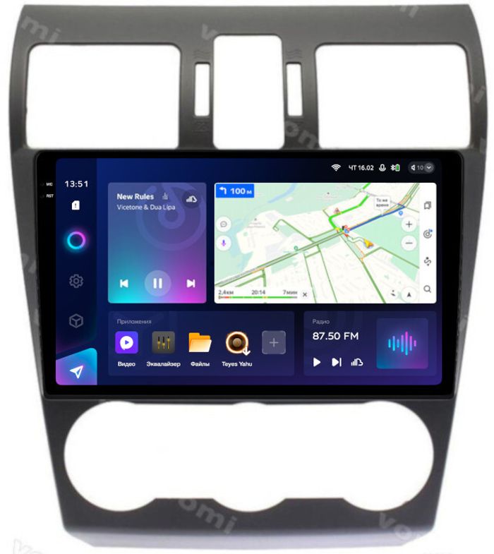 Магнитола для Subaru Forester 4 2012-2015, Impreza 4, XV (без штатной КЗВ) - Teyes CC3-2K QLed Android 10, ТОП процессор, SIM-слот, CarPlay