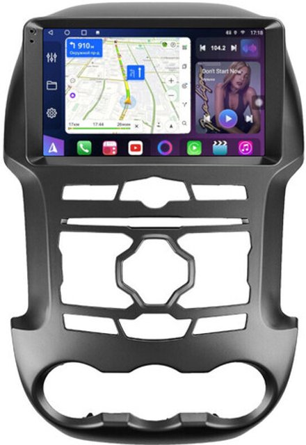 Магнитола для Ford Ranger 3 2011-2015 (рамка тип 1) - FarCar BM9-2K-245F1 монитор 9.5" 2K QLED на Android 14, TS10, 4+32Гб, CarPlay, 4G SIM-слот