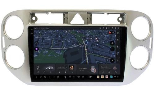 Магнитола для Volkswagen Tiguan 1, Golf Plus (любая аварийка, рамка серебро) - Kuberg OL-9908-1 QLed+2K, Android 13, UIS7870 (DUDU7), CarPlay, SIM-слот