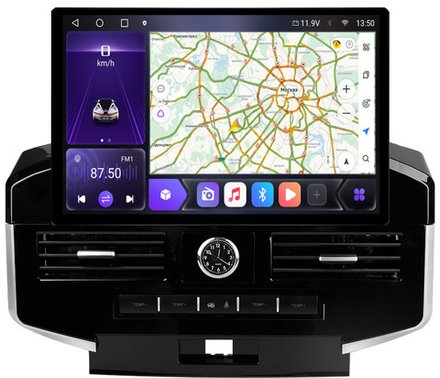 Магнитола для Toyota Land Cruiser 200 2007-2015 (климат на ШГУ) - Kuberg KP-T1201FW монитор 13" QLED+2K на Android 12, 4G SIM-слот, CarPlay