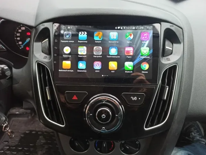Магнитола для Ford Focus 3 2011-2019 (поддержка автопарковки, глянец) - Kuberg QLed, Android 13, Быстрейшая, CarPlay, SIM-слот