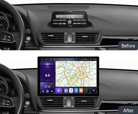 Магнитола для Mazda CX-4 2016-2024 - Kuberg lux-cx4/KP-13-464-S10 монитор 13" QLED+2K на Android 12, ТОП процессор, 4G SIM-слот, CarPlay, 4+64ГБ