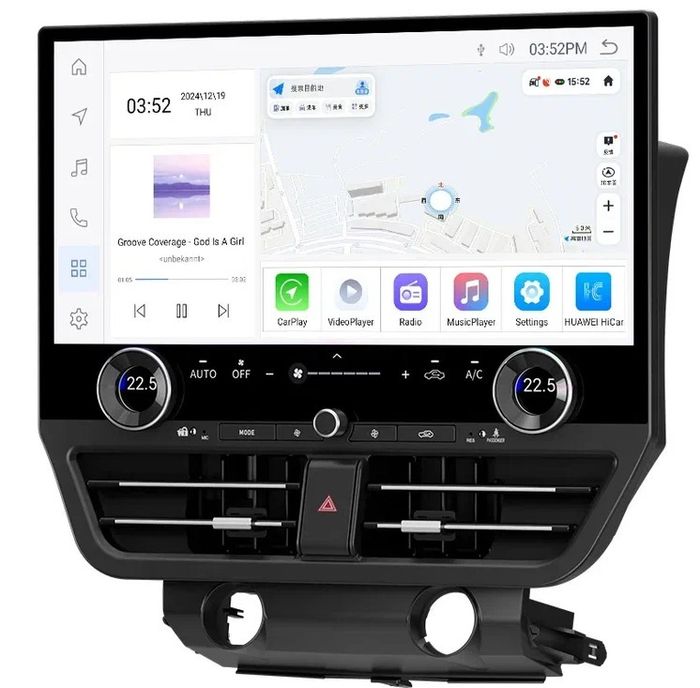 Магнитола для Toyota Land Cruiser 200 2007-2015 (климат на ШГУ) - Kuberg ZF-3038H-GE монитор 19.8"! на Android 13, Быстрая, 4G SIM-слот, CarPlay