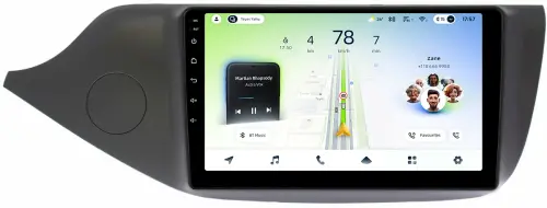 Магнитола для KIA Ceed 2 JD 2012-2018 (рамка матовая) - Teyes CC4L монитор 9" IPS на Android 14, Snapdragon 662, CarPlay, 4G SIM-слот