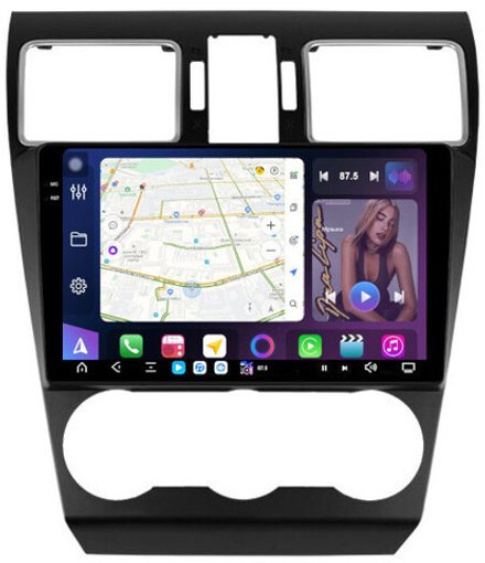 Магнитола для Subaru Forester 4, XV 1 2015-2018, Impreza 4 - FarCar XXL901/775M монитор 9.5" 2K QLED на Android 14, TS20, 8+256Гб, CarPlay, 4G SIM-слот