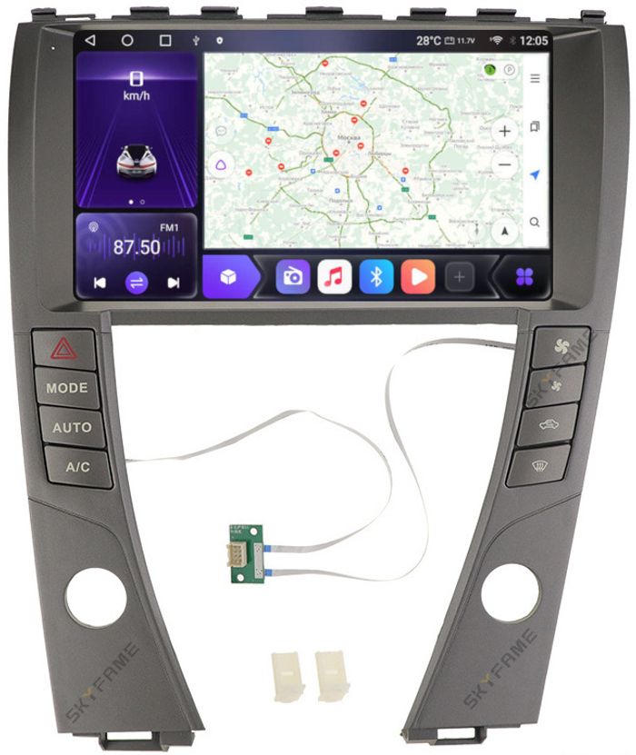 Магнитола для Lexus ES350 2006-2012 XV40 - Kuberg SF-9118-NPQU (рамка 9) QLed+2K, Android 12, ТОП процессор, CarPlay, 4G SIM-слот