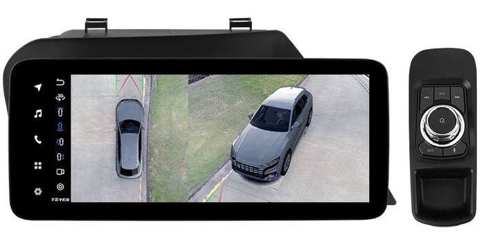 Магнитола для Lexus RX270, RX350 2009-2013 AL10 (монохром) - Teyes LUX ONE 360 монитор 12.3" 2K QLED на Android 10, Быстрая, CarPlay, 4G SIM-слот, 4 камеры и джойстик в комплекте