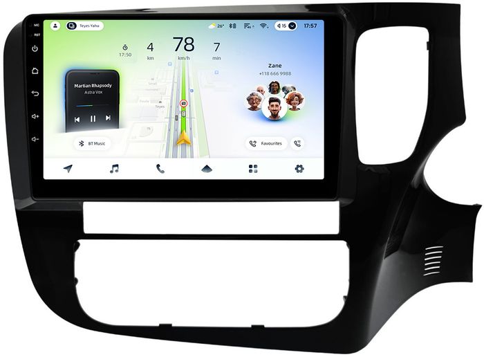 Магнитола для Mitsubishi Outlander 3 2012-2021 (правый руль) - Teyes CC4L-DTS монитор 9" IPS на Android 14, Быстрая, Snapdragon 662, CarPlay, 4G SIM-слот