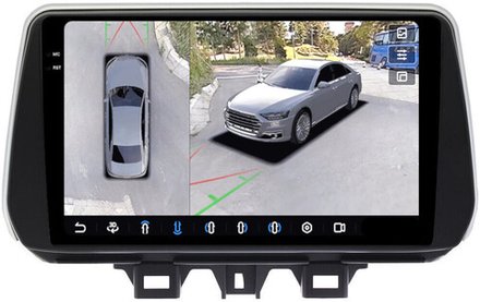 Магнитола для Hyundai Tucson 3 2018-2021 - FarCar BX1135M-360 монитор 9.5" 2K QLED на Android 13, 6Гб+128Гб, CarPlay, 4G SIM-слот, 4 камеры в комплекте