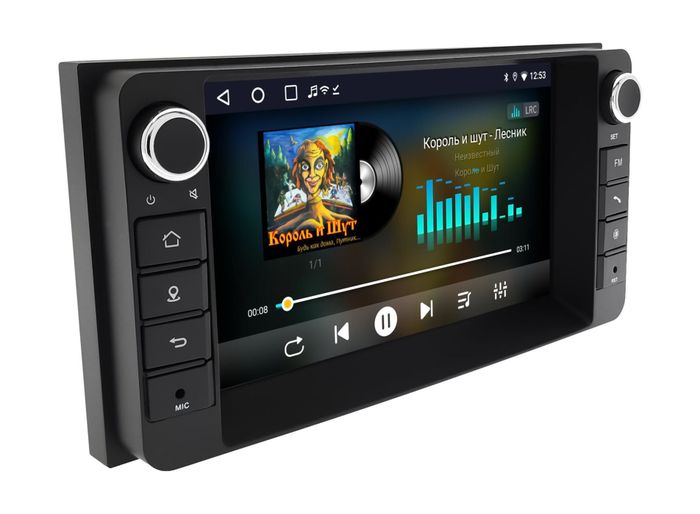Магнитола для Toyota 200х100мм - WideMedia с кнопками и крутилками, дисплей 7" IPS на Android 9, CarPlay