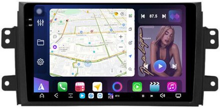 Магнитола для Suzuki SX4 1 2006-2014 - FarCar GX124M монитор 9.5" 2K QLED на Android 14, TS20, 6+128Гб, CarPlay, 4G SIM-слот