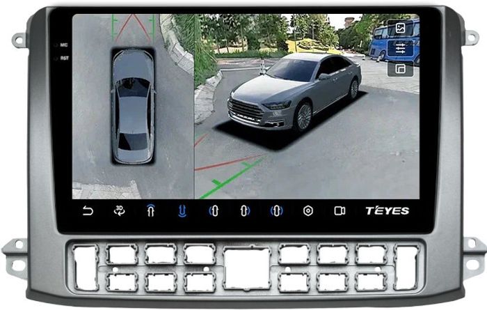 Магнитола для ГАЗ Газель НН 2019+, Соболь НН 2022+ (рамка серебро) - Teyes CC3-2K-360 монитор 10.36" 2K QLED на Android 10, Быстрая, CarPlay, 4G SIM-слот, 4 камеры в комплекте