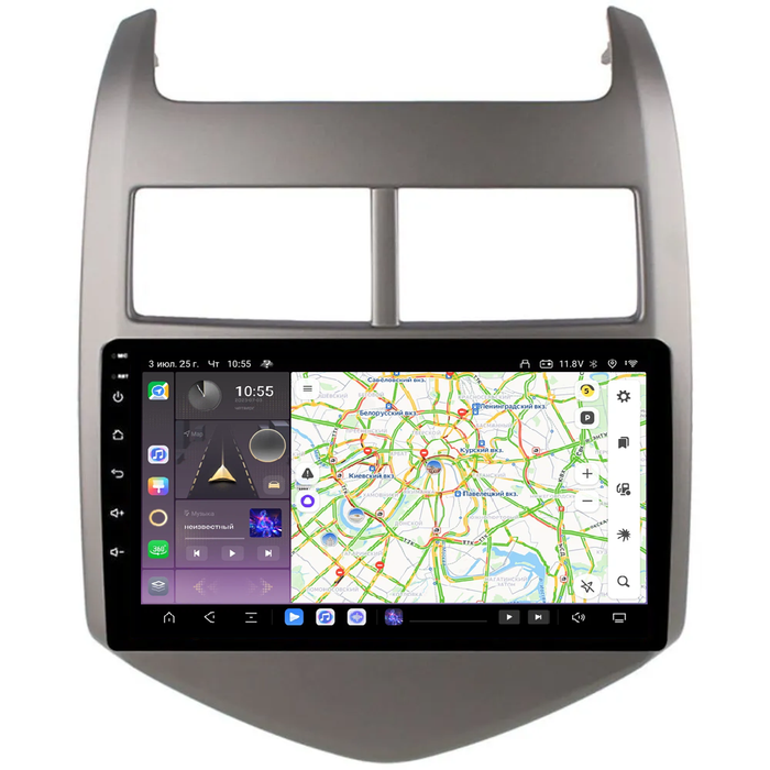 Магнитола для Chevrolet Aveo 2012-2015 - Kuberg QLed, Android 13, Быстрейшая, CarPlay, SIM-слот