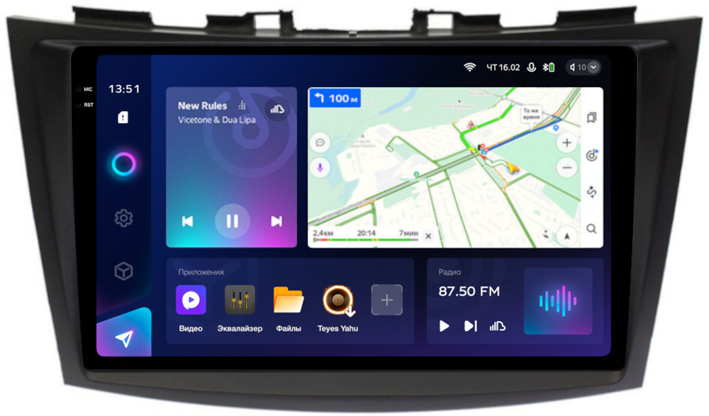 Магнитола для Suzuki Swift 4 2010-2015 - Teyes CC3-2K QLed Android 10, ТОП процессор, SIM-слот, CarPlay