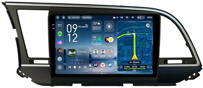 Магнитола для Hyundai Elantra 6 2016-2018 (штатная КЗВ, рамка тип 1) - Teyes CC4-PRO монитор 9.5" 2K QLED на Android 13, Snapdragon 778G, ИИ, CarPlay, DSP, 4G SIM-слот