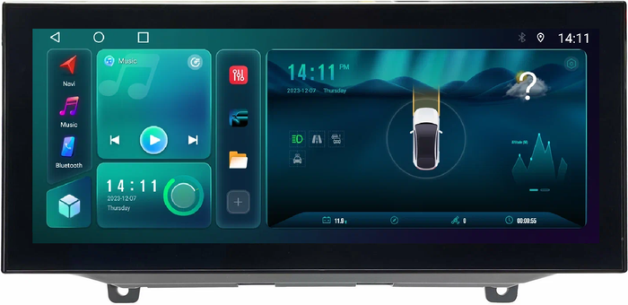 Магнитола для Hyundai Santa Fe 4 2018-2021 - Kuberg монитор 12.3" в стиле LEXUS на Android 12, Быстрая, CarPlay, 4G SIM-слот