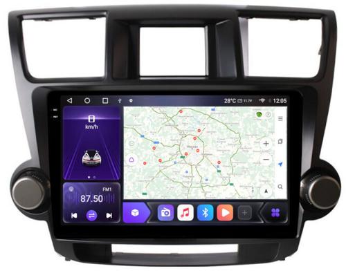 Магнитола для Toyota Highlander 2 2007-2013 XU40 - Kuberg OL-1431-1 QLed+2K, Android 12, TS10, CarPlay, 4G SIM-слот (крутилки декоративные)