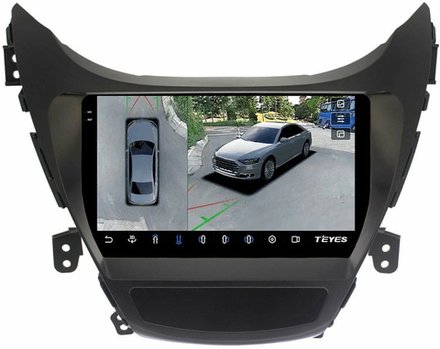 Магнитола для Hyundai Elantra 5 MD 2011-2013 - Teyes CC3-2K-360 на Android 10, 2K QLED, 6Гб+128Гб, CarPlay, 4G SIM-слот, 4 камеры в комплекте