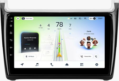 Магнитола для Volkswagen Polo 5 2009-2020 (рамка черная глянцевая) - Teyes CC4L монитор 9" IPS на Android 14, Snapdragon 662, CarPlay, 4G SIM-слот
