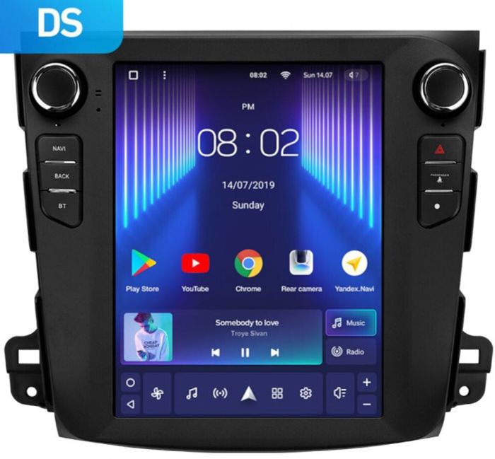 Магнитола для Mitsubishi Outlander 2 / XL 2005-2012 (Rockford) - Teyes TPRO 2 монитор 9.7" QLED в стиле "Тесла" на Android 10, TS10, 4G SIM-слот