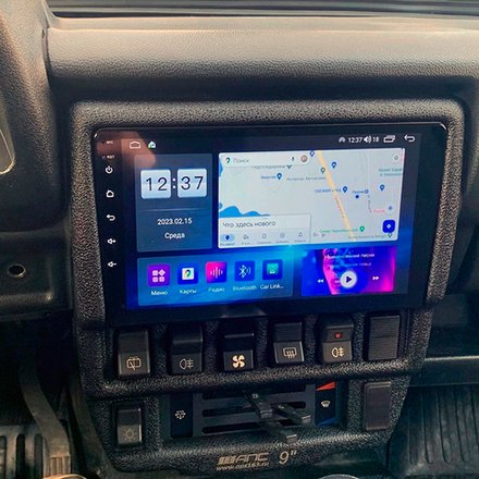 Магнитола для Lada 4x4, Urban, Bronto 1993-2019 - FarCar BM3041M монитор 9.5" QLED на Android 14, TS10, 4+32Гб, CarPlay, 4G SIM-слот