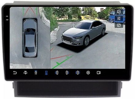 Магнитола для Toyota Alphard H20, Vellfire 2008-2014 (менее 10 динамиков, рамка-накладка) - FarCar BX10-360-9536-10F2 монитор 10.36" 2K QLED на Android 13, 6Гб+128Гб, CarPlay, 4G SIM-слот, 4 камеры в комплекте