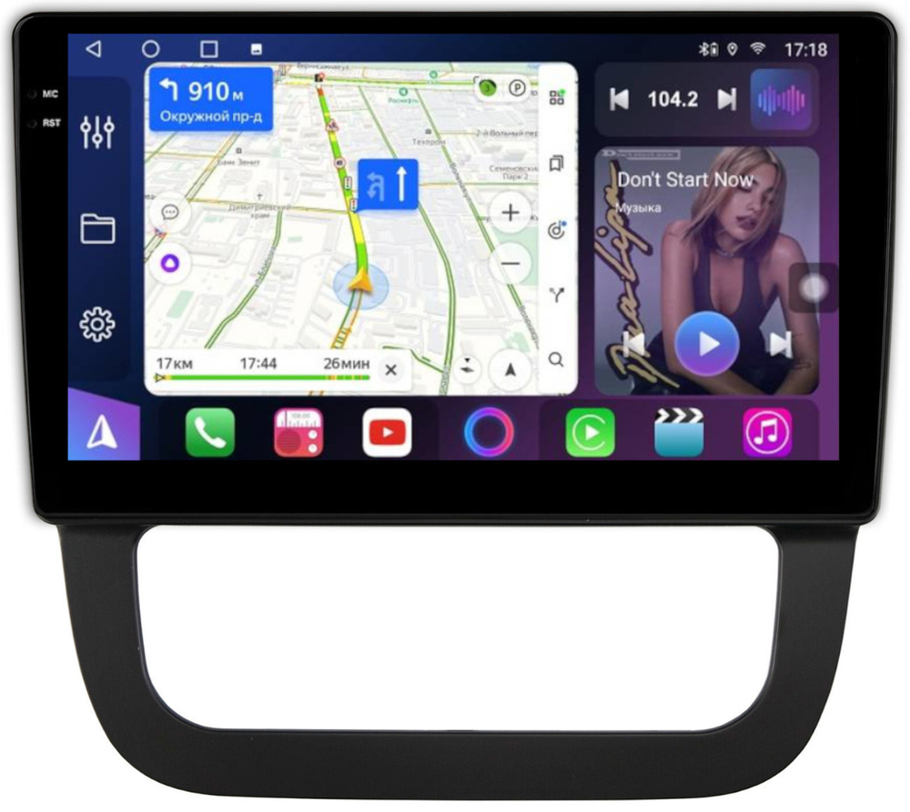 Магнитола для Volkswagen Jetta 5 2005-2010 (климат 2) - FarCar 3227M монитор 10.36" QLED на Android 14, TS18, CarPlay, 4G SIM-слот