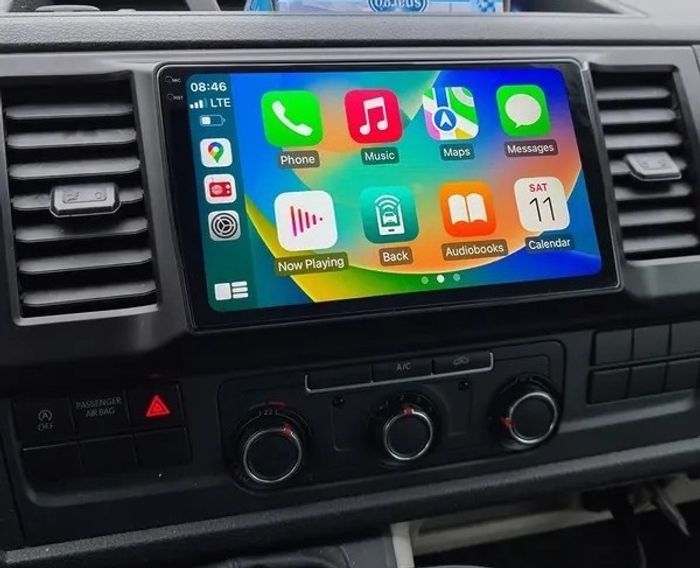 Магнитола для Volkswagen T6 Caravelle, Multivan, Transporter 2015-2019 - FarCar BX3077M-360 монитор 9.5" 2K QLED на Android 13, 6Гб+128Гб, CarPlay, 4G SIM-слот, 4 камеры в комплекте