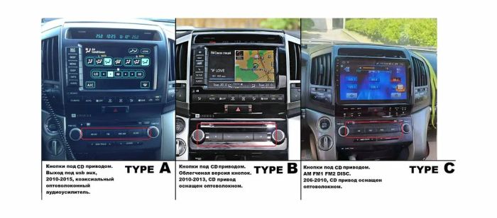 Магнитола для Toyota Land Cruiser 200 2007-2015 (рамка 10, климат на ШГУ) - Kuberg QLed, Android 13, TS20, CarPlay, SIM-слот