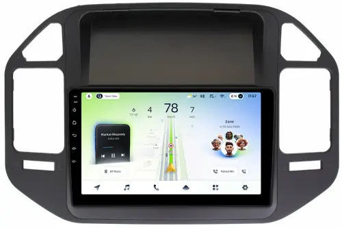 Магнитола для Mitsubishi Pajero 3, Montero 3 1999-2006 (рамка черная) - Teyes CC4L монитор 9" IPS на Android 14, Быстрая, Snapdragon 662, CarPlay, 4G SIM-слот