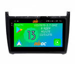 Магнитола для Volkswagen Polo 2009-2020 (черный) - Airoc 2K AU-3704 на Android 13, Быстрейшая, SIM-слот