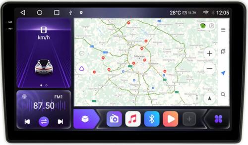 Магнитола для Opel Astra H, Antara, Corsa, Vectra, Zafira B (вниз, черная) - Kuberg SF-9313B QLed+2K, Android 12, TS10, CarPlay, 4G SIM-слот