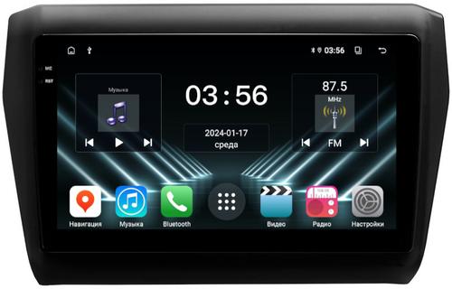 Магнитола для Suzuki Swift 5 2016-2023 (рамка матовая) - FarCar DX179-2M монитор 9.5" IPS на Android 13, 4+64Гб, CarPlay