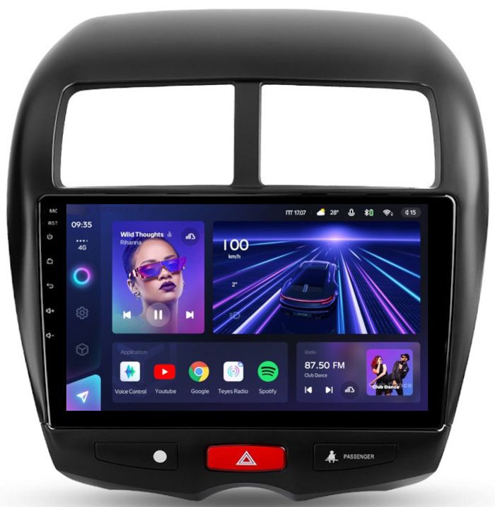 Магнитола для Mitsubishi ASX 2010-2016, Peugeot 4008, Citroen C4 Aircross - Teyes CC3 Android 10, ТОП процессор, 4/32 Гб, CarPlay, SIM-слот