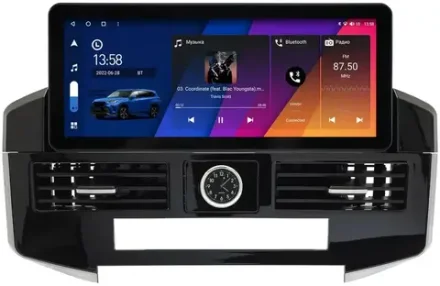 Магнитола для Toyota Land Cruiser 200 2010-2012 (климат на ШГУ, тип A) - Canbox H-Line 3043 монитор 12.3" QLED в стиле Audi на Android 10, ТОП-процессор, CarPlay, 4G SIM-слот