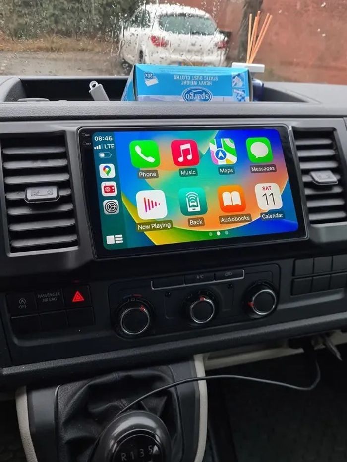 Магнитола для Volkswagen T6 Caravelle, Multivan, Transporter 2015-2019 - FarCar XXL3077M монитор 9.5" 2K QLED на Android 14, TS20, 8+256Гб, CarPlay, 4G SIM-слот