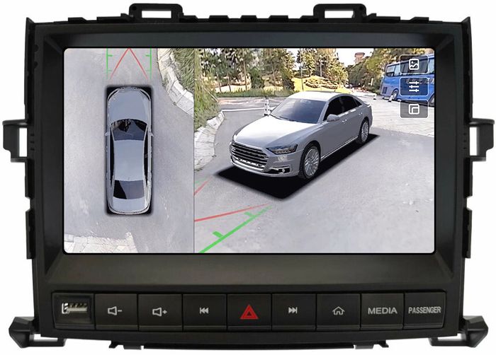 Магнитола для Toyota Alphard H20, Vellfire 2008-2014 (менее 10 динамиков, рамка с кнопками) - Teyes CC3-2K-360 на Android 10, 2K QLED, 6Гб+128Гб, CarPlay, 4G SIM-слот, 4 камеры в комплекте