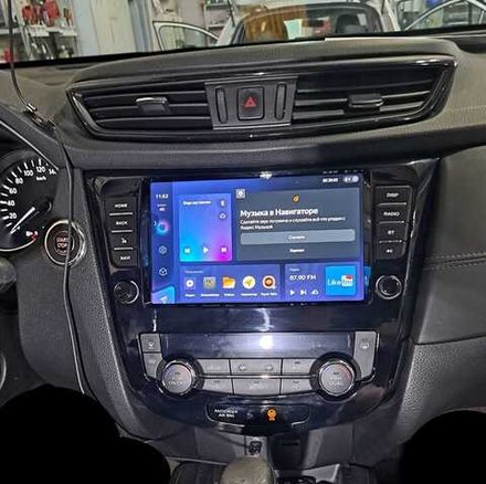 Магнитола для Nissan X-Trail T32, Qashqai J11 2014-2022 (климат, рамка тип 4) - FarCar BM9-7015F4 монитор 9.5" QLED на Android 14, TS10, 4+32Гб, CarPlay, 4G SIM-слот