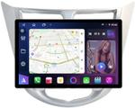 Магнитола для Hyundai Solaris 1 2010-2016 (рамка серебро) - FarCar BX877 монитор 13" 2K QLED на Android 13, Быстрая, CarPlay, 4G SIM-слот